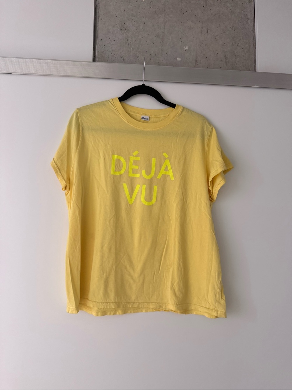Yellow Déjà Vu Graphic Crewneck Tee - Women's Short Sleeve